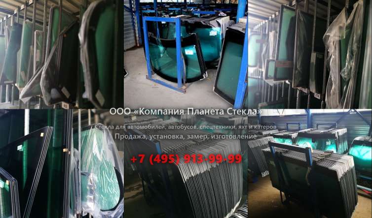 Стекло левое кузовное на Doosan DH130