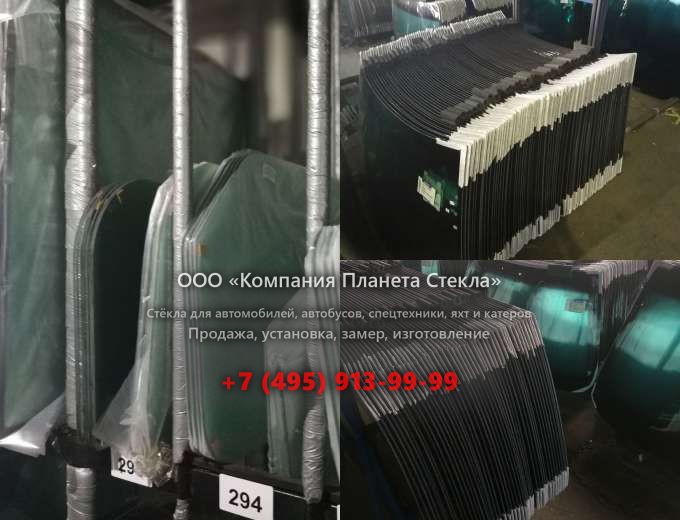 Стекло левое дверное верхнее на Case CX80C MSR