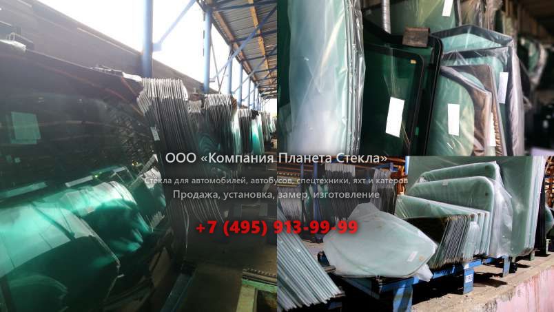 Стекло левое дверное нижнее на Doosan DH130