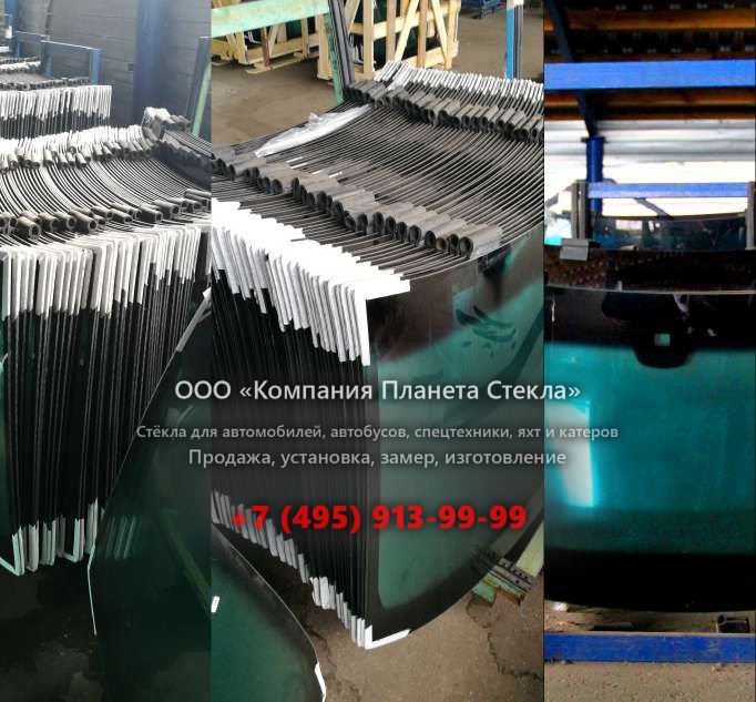 Стекло левое дверное верхнее для Doosan DH130