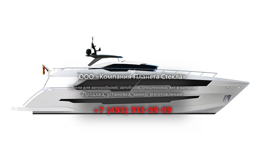 Стекло для моторная яхта с флайбриджем Astondoa 90 Century
