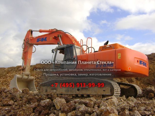 Стекло для гусеничных экскаваторов Fiat Kobelco EX 455LC