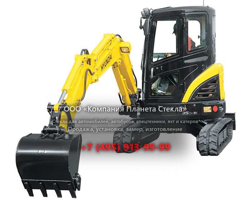 Стекло для гусеничных мини-экскаваторов Hyundai R35Z-7A
