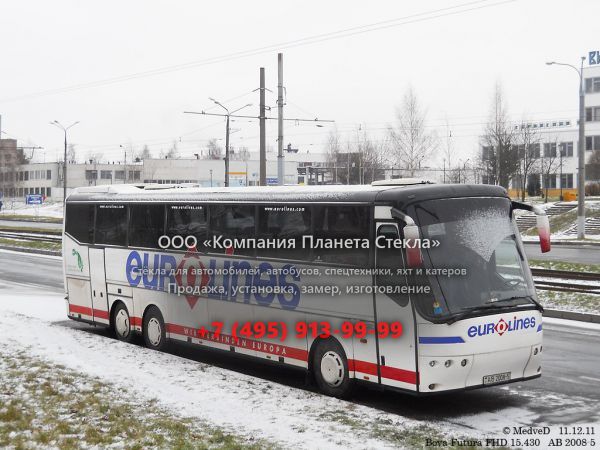 Стекло для туристический автобус Bova Futura FHD 15.430