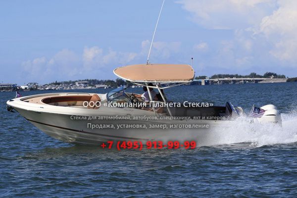 Стекло для катер открытый без каюты, боурайдер Chris-Craft Calypso 30
