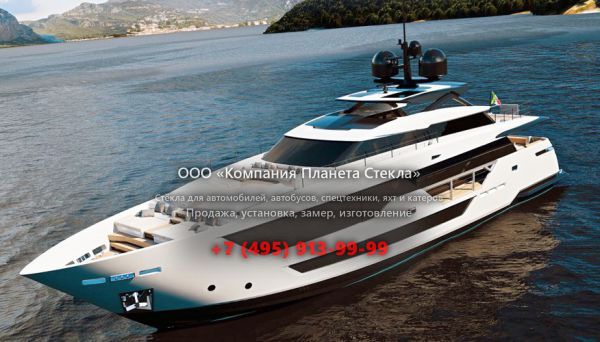 Стекло для моторная яхта с флайбриджем Custom Line 106’