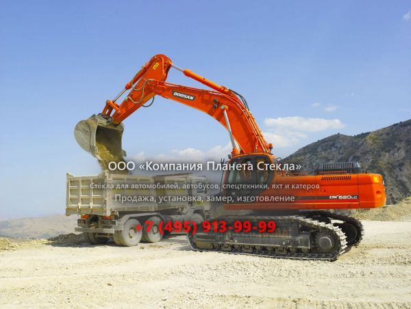 Стекло для гусеничных экскаваторов Doosan DX520LC