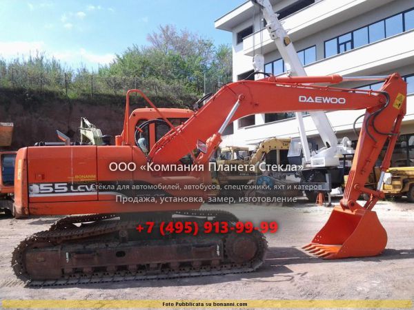 Стекло для гусеничных экскаваторов Doosan SOLAR 155LC-V