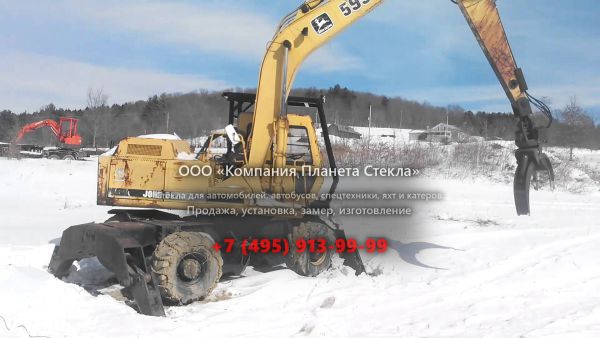 Стекло для колёсных экскаваторов John Deere 595D