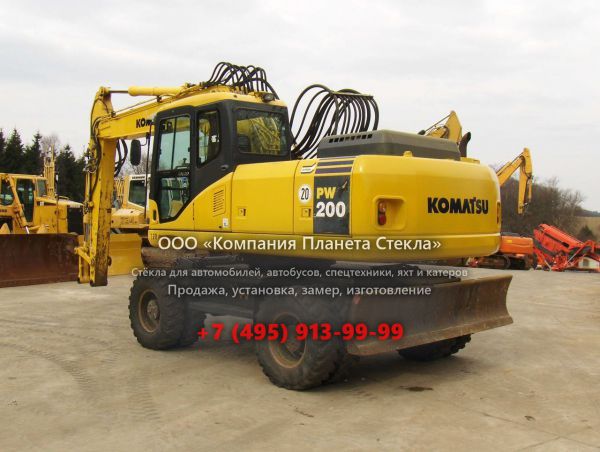 Стекло для колёсных экскаваторов Komatsu PW200-7