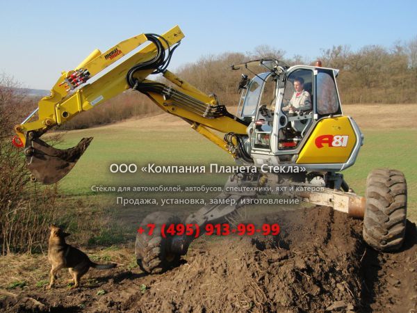 Стекло для нестандартных экскаваторов Menzi Muck A81