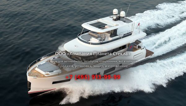 Стекло для моторная яхта с флайбриджем, траулер Sirena Yachts 64